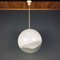Lampe à Suspension Boule de Murano Blanche, Italie, 1960s 12
