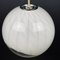 Lampe à Suspension Boule de Murano Blanche, Italie, 1960s 10