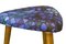 Smooth Triangular Stool in the Oomph Viola Gråsten Linen Fabric, 1950s, Image 2