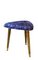 Smooth Triangular Stool in the Oomph Viola Gråsten Linen Fabric, 1950s 1