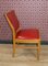 Sedia con sedile in skai rosso di Åkerblom, anni '50, Immagine 4