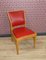Sedia con sedile in skai rosso di Åkerblom, anni '50, Immagine 6