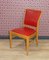 Sedia con sedile in skai rosso di Åkerblom, anni '50, Immagine 1