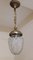 Antique Ceiling Lamp with Sanded Crystal Glass Screen, 1890s 4