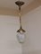 Antique Ceiling Lamp with Sanded Crystal Glass Screen, 1890s, Image 1