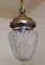 Antique Ceiling Lamp with Sanded Crystal Glass Screen, 1890s 3