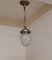 Antique Ceiling Lamp with Sanded Crystal Glass Screen, 1890s 2