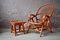 Rattan Armchair with Ottoman, 1970s, Set of 2 3
