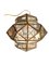 Spanische Vintage Wandlampen aus rautenförmigem Messing & Kristallglas, 2er Set 4