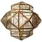 Spanische Vintage Wandlampen aus rautenförmigem Messing & Kristallglas, 2er Set 6