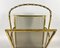 Vintage Gilt Bronze Magazine Rack with Faux Bamboo Base and Handle by Maison Baguès, France, 1960 7