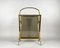 Vintage Gilt Bronze Magazine Rack with Faux Bamboo Base and Handle by Maison Baguès, France, 1960 2