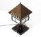 Arts & Crafts Patinated Wrought Iron Table Lamp, 1900s 4