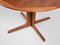 Midcentury Danish Extendable Round Dining Table in Teak attributed to Silkeborg 1960s 9