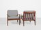 Mid-Century Danish Easy Chairs in Teak attributed to Svend Aage Eriksen for Glostrup, 1960s, Set of 2, Image 2