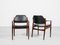 Mid-Century Danish Chairs 62a in Rosewood and Leather attributed to Arne Vodder for Sibast, 1960s, Set of 2 1