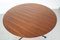 Mesa italiana ajustable redonda de madera de teca de Osvaldo Borsani, años 50, Imagen 4