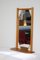 Italian Beechwood Framed Hexogan Shaped Wall Mirror with Shelf, 1960s 11