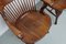 Edwardian English Oak Spindle Back Captains Office Desk Chairs, Set of 2 15