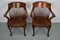 Edwardian English Oak Spindle Back Captains Office Desk Chairs, Set of 2 13