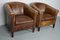 Dutch Cognac Leather Club Chairs, Set of 2 7
