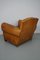 Vintage French Moustache Back Cognac-Colored Leather Club Chair 5