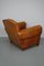 Vintage French Moustache Back Cognac-Colored Leather Club Chair 9
