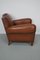 Vintage French Moustache Back Cognac-Colored Leather Club Chair, 1940s, Image 11