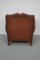 Vintage French Moustache Back Cognac-Colored Leather Club Chair, 1940s, Image 15