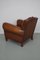 Vintage French Moustache Back Cognac-Colored Leather Club Chair, 1940s 17