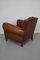 Vintage French Moustache Back Cognac-Colored Leather Club Chair, 1940s, Image 17