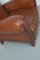 Vintage French Moustache Back Cognac-Colored Leather Club Chair, 1940s, Image 8