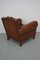 Club chair vintage in pelle color cognac, Francia, anni '40, Immagine 13