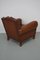 Vintage French Moustache Back Cognac-Colored Leather Club Chair, 1940s, Image 13