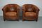 Sillones Club holandeses vintage de cuero en color coñac. Juego de 2, Imagen 3