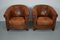 Fauteuils Club Vintage en Cuir Cognac, Pays-Bas, Set de 2 2