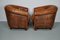 Vintage Dutch Cognac Colored Leather Club Chairs, Set of 2 16