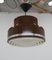 Lámpara colgante Mid-Century marrón, años 70, Imagen 2