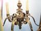 Brass Six-Armed Chandelier, 1900s, Image 2