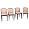 811 Chairs attributed to Josef Hoffmann for Thonet, 1940s, Set of 4 1