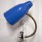 Mid-Century Blue Gooseneck Clip Adjustable Wall Lamp, 1960s 7