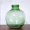 Vintage Green Handblown Glass Bottle Demijohn attributed to Viresa, 1970s 4