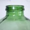 Vintage Green Handblown Glass Bottle Demijohn attributed to Viresa, 1970s 6