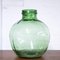 Grüne mundgeblasene Vintage Glasflasche Viresa zugeschrieben, 1970er 1