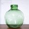 Vintage Green Handblown Glass Bottle Demijohn attributed to Viresa, 1970s 1