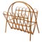 Mid-Century Rattan Magazine Rack attributed to Jan Kalous for Úluv, Czechoslovakia, 1960s, Image 1