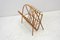 Mid-Century Rattan Magazine Rack attributed to Jan Kalous for Úluv, Czechoslovakia, 1960s 5