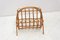 Mid-Century Rattan Magazine Rack attributed to Jan Kalous for Úluv, Czechoslovakia, 1960s, Image 8