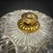 Hollywood Regency Ceiling Lamp in Brass and Glass, Image 6