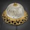 Hollywood Regency Ceiling Lamp in Brass and Glass, Image 1